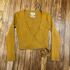 Big Bud Press Many Colors Desert Brown Wrap Crop Top XXS